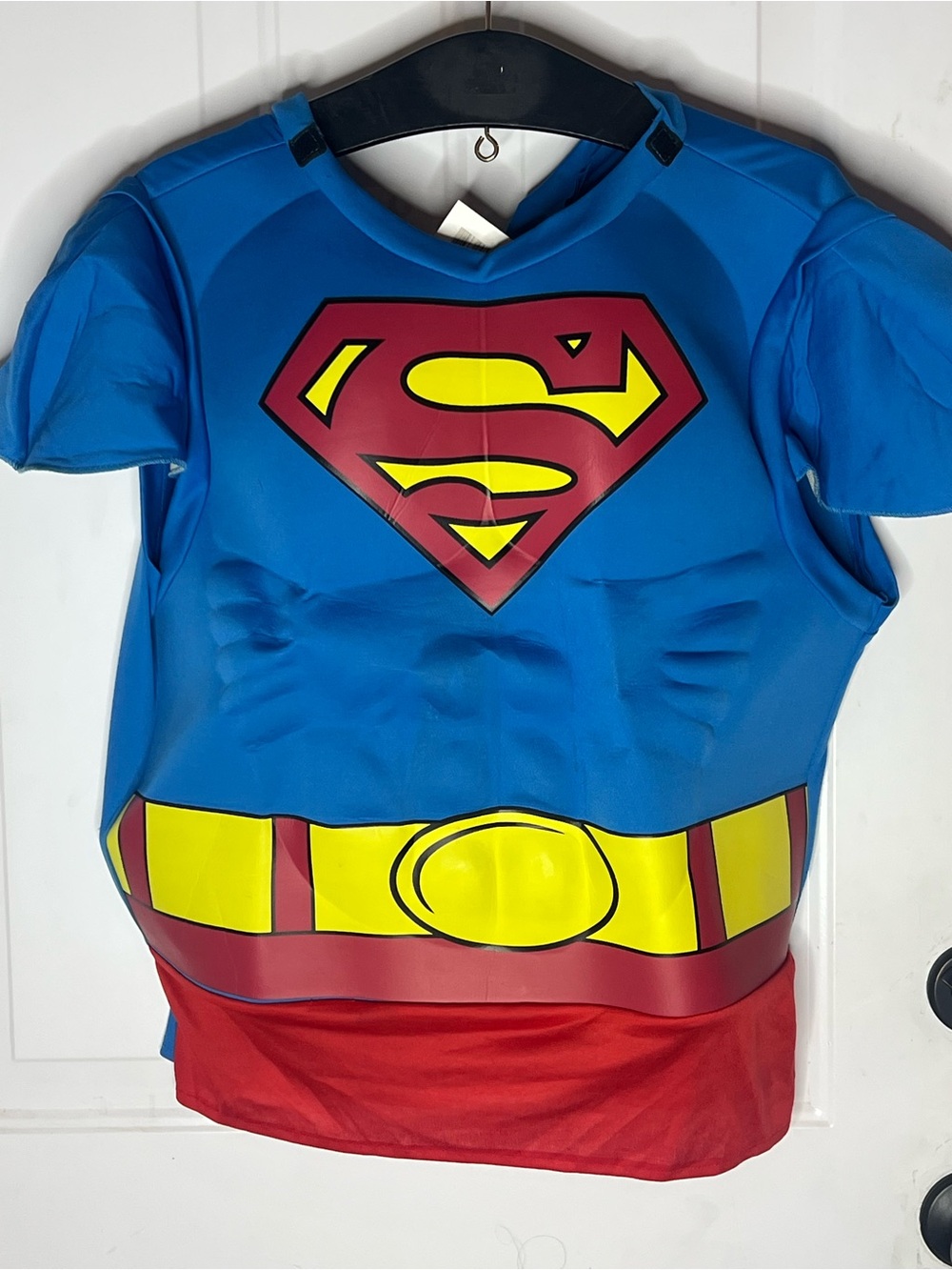 Superman Padded Muscle Chest Costume Top No Cape Just Shirt Top Size Standard